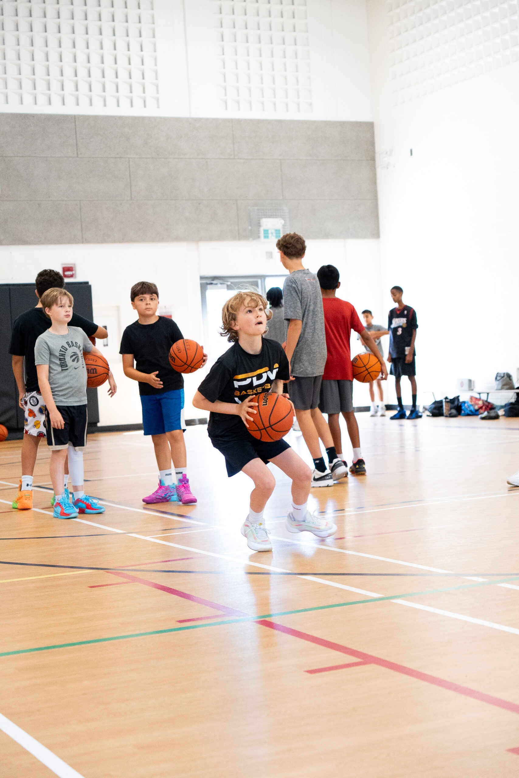 Basketball training session