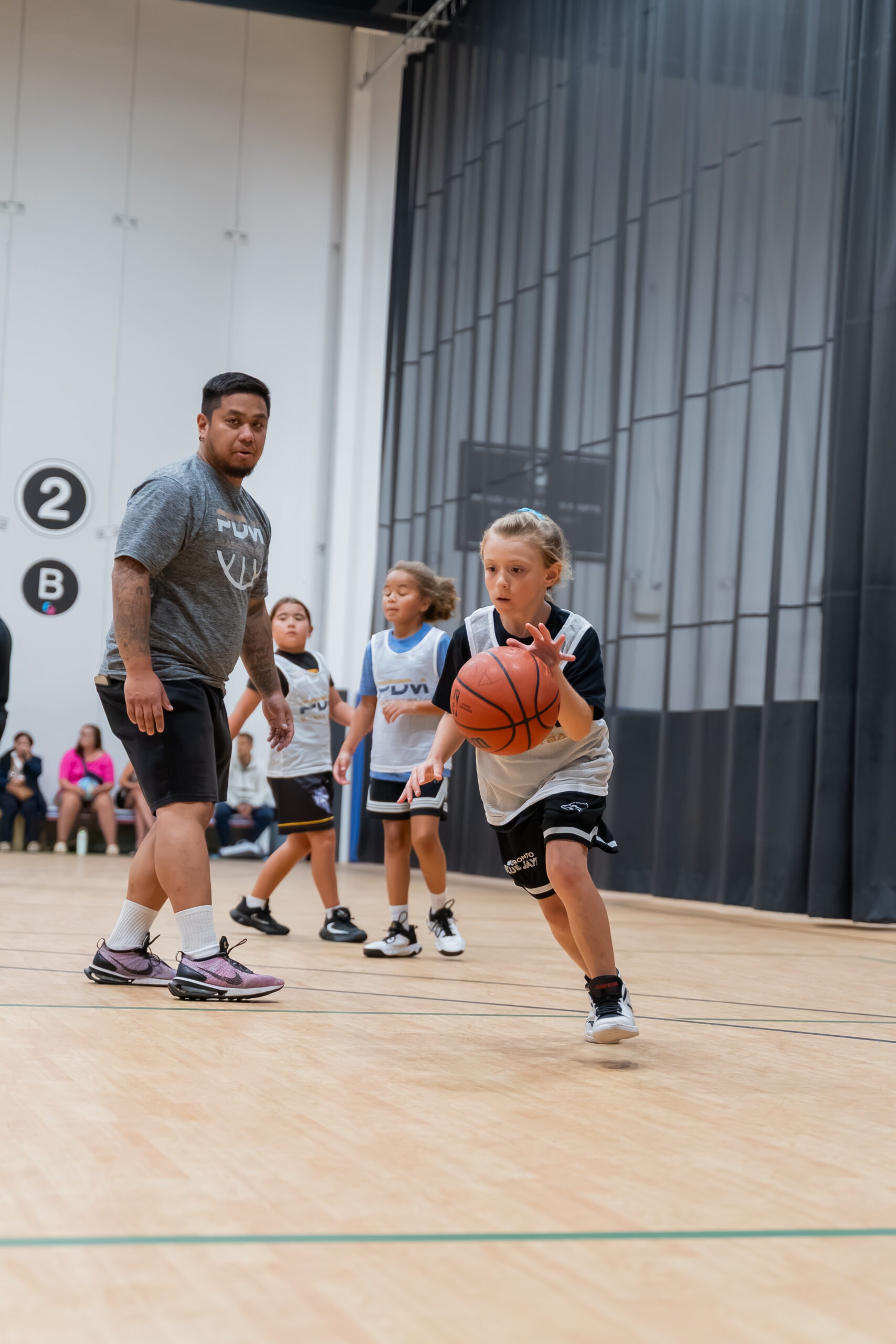Player driving to the basket